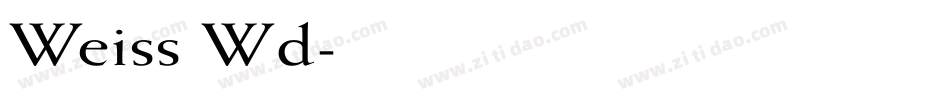 Weiss Wd字体转换